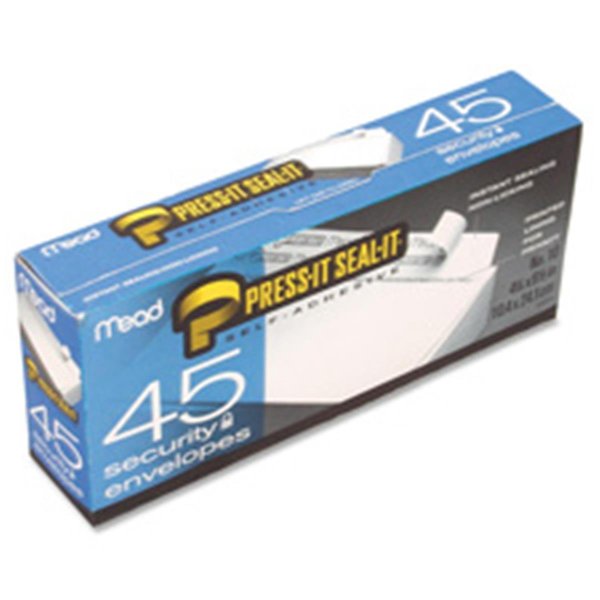 Mead Security Envelopes- Self-Sealing- No 6.7- 55-Box- White ME465573